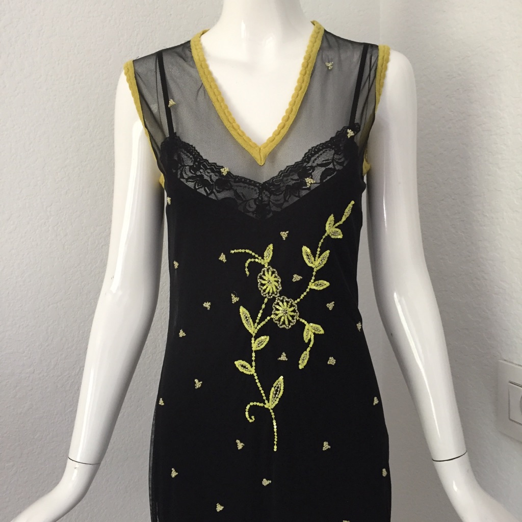 Belle Mailleesh Sequin Embellished Mesh Dress